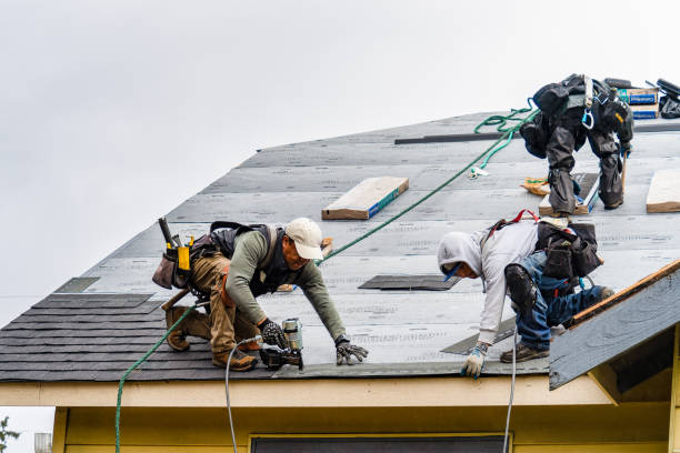 Professional Roofing technician working in Pierrepont Manor, NY